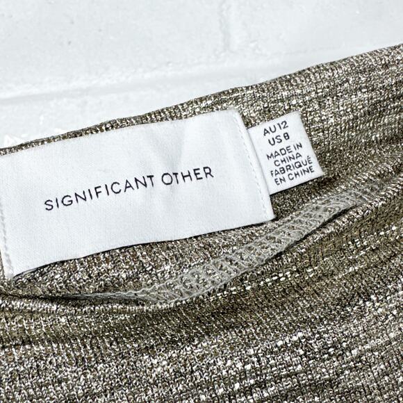 Significant Other Chloe Midi Dress Gold - Picture 7 of 9